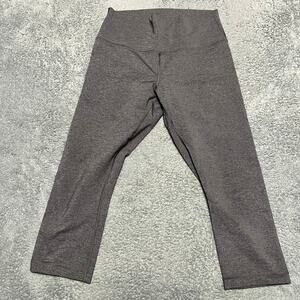 Lululemon Leggings Womens 12 Wunder Under Cropped Gray Pants